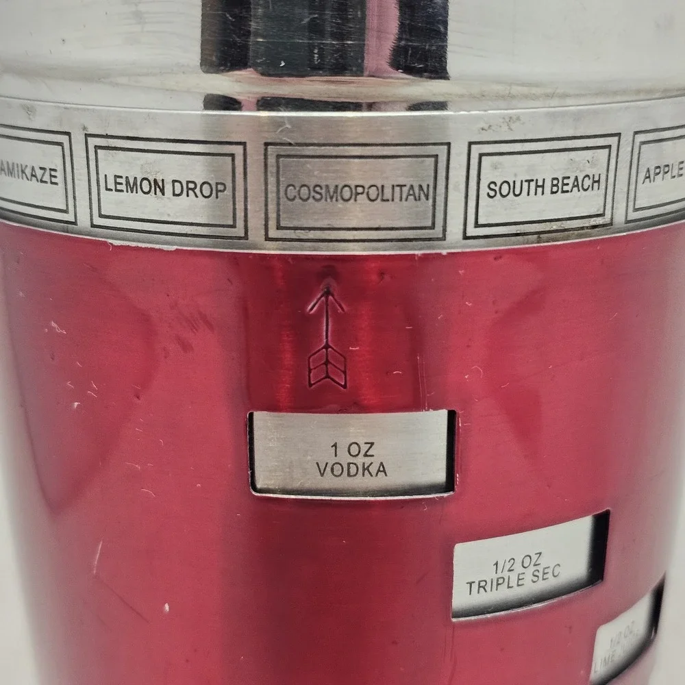 Barware Collection  Stainless Steel 15 Recipe Dial-a-Drink Cocktail Shaker